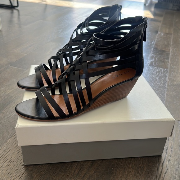 Hinge Leather Sandal Wedge - Picture 3 of 7